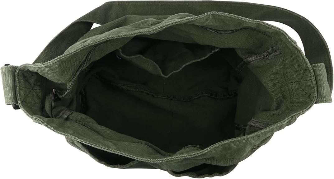 Canvas Hobo Crossbody Shoulder Tote Bag for Women and Men W/Multi-pocket Casual Purse Messenger Bags Travel Work