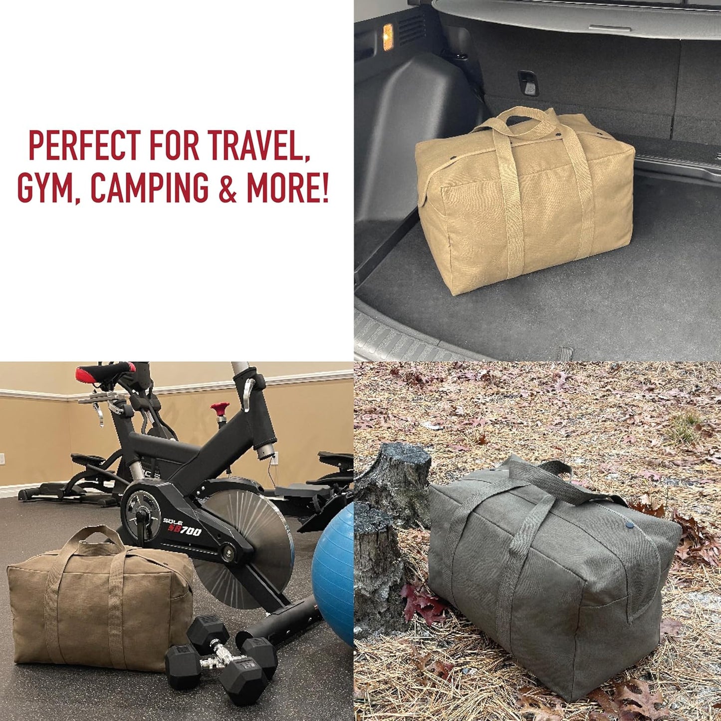 Canvas Parachute Cargo Bag Extra Large Duffle Bag 75L